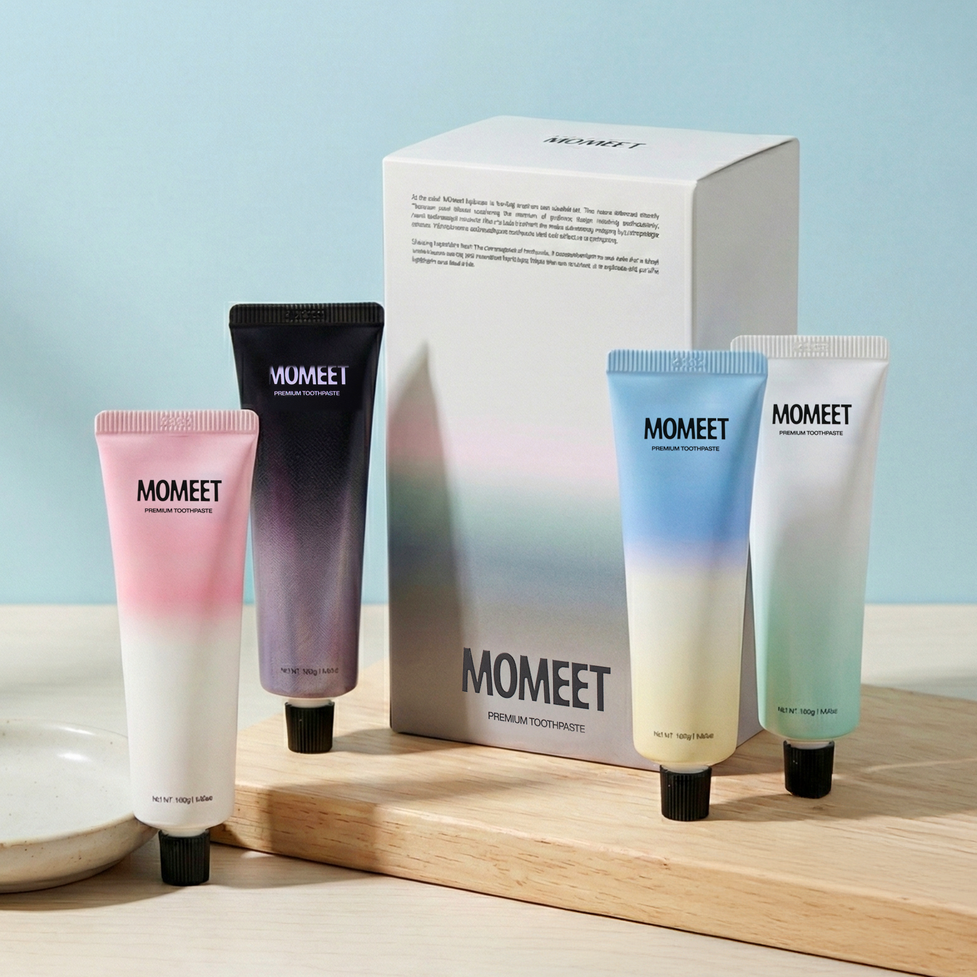 모밋 치약 4종 세트 입냄새 제거 불소 잇몸 케어 천연 계면활성제 100g 4개입 제품 이미지