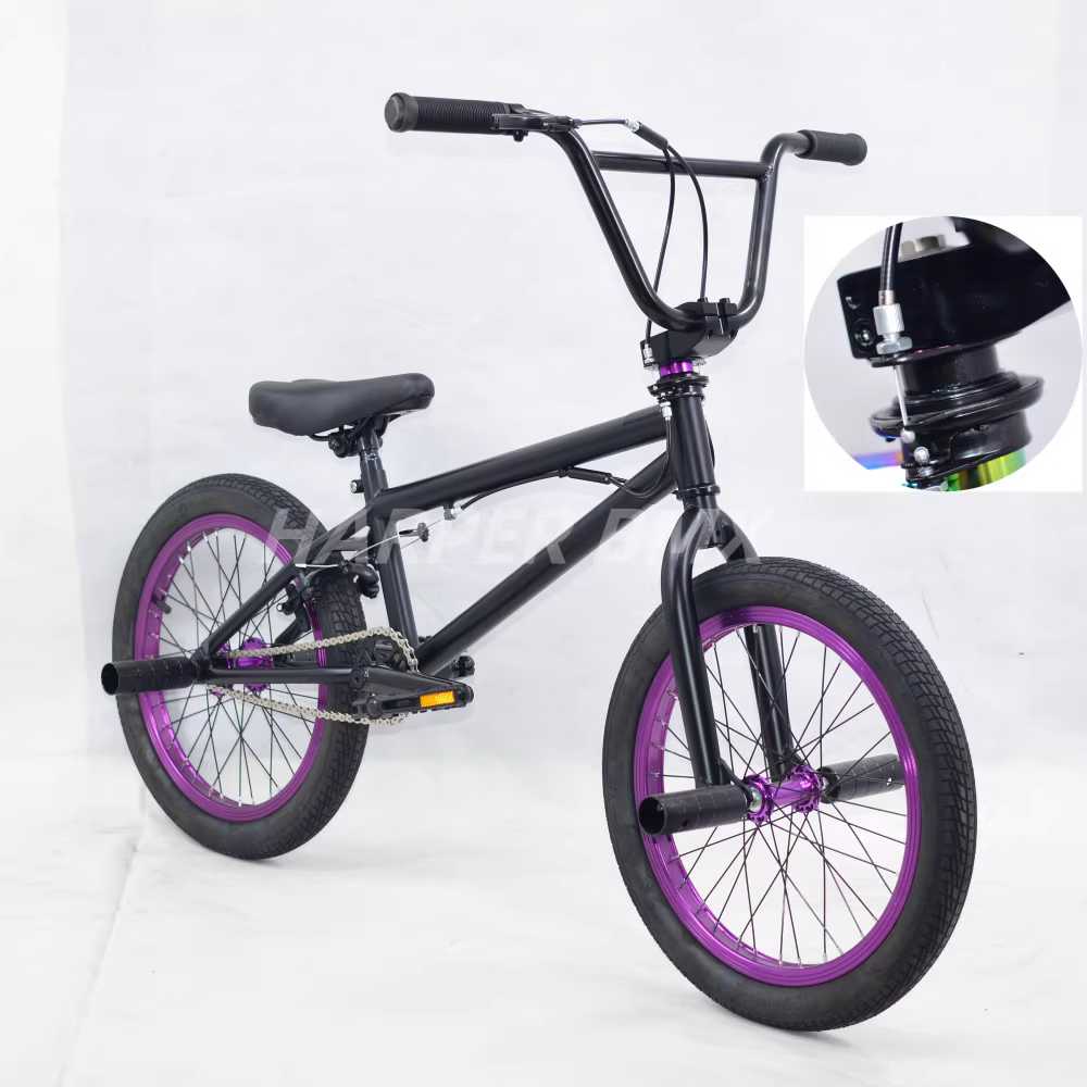 묘기 자전거 BMX 프리스타일 스턴트용 초경량 모델 퍼플 + 블랙 이미지 7
