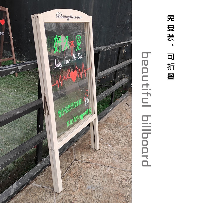 LED입간판 유리 배너 간판 철제 카페 홍보판 식당 홍보 손글씨 커피 - 상세 이미지 3