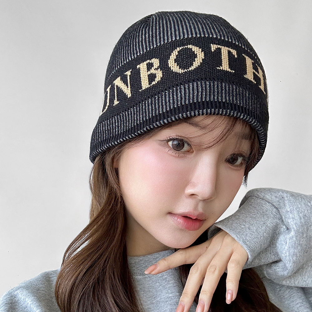 이니셜 니트 비니 남자 여자 숏 롱 가을겨울 - 상세 이미지 2