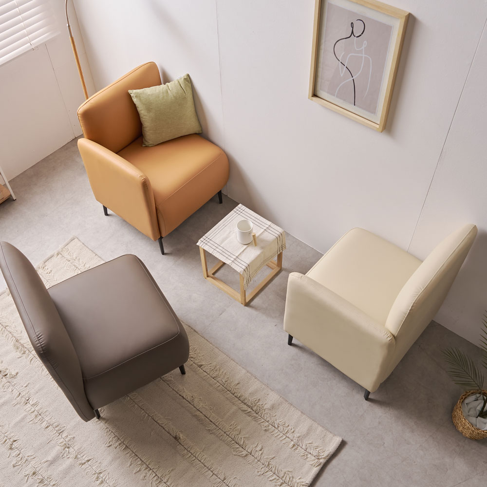 조이브 미니 카페소파 실리콘가죽 인테리어 라운지 소파