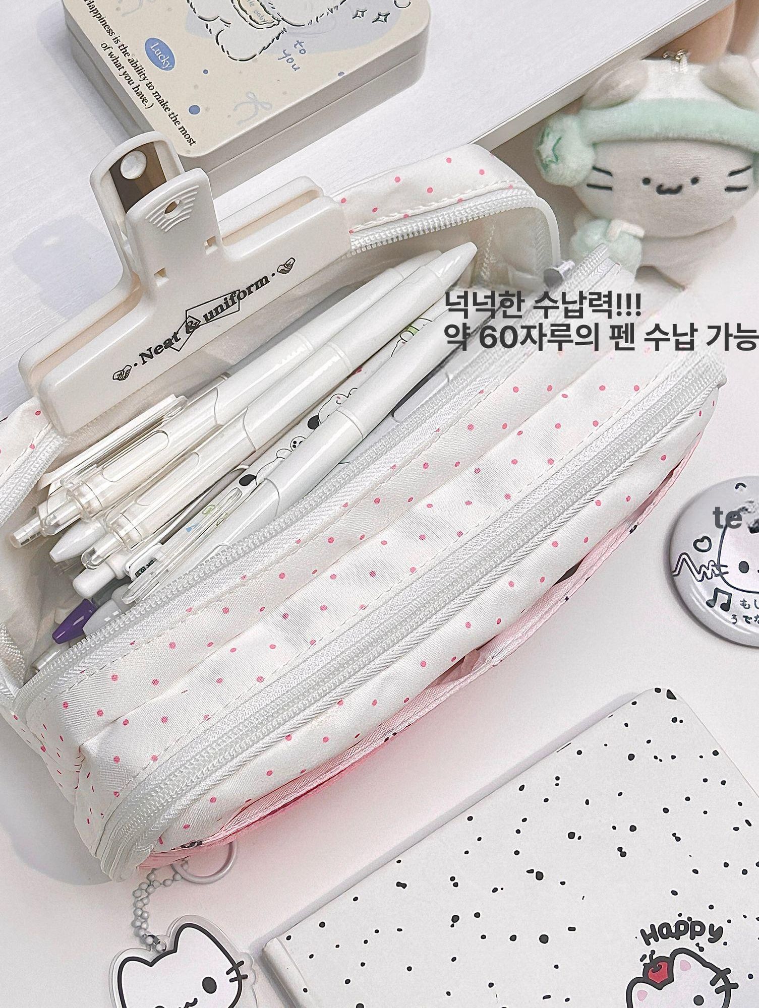귀여운 고양이 펜슬리브 학생용 문구함 데일리 백 신학기 액세서리+A5 120페이지 - 상세 이미지 5