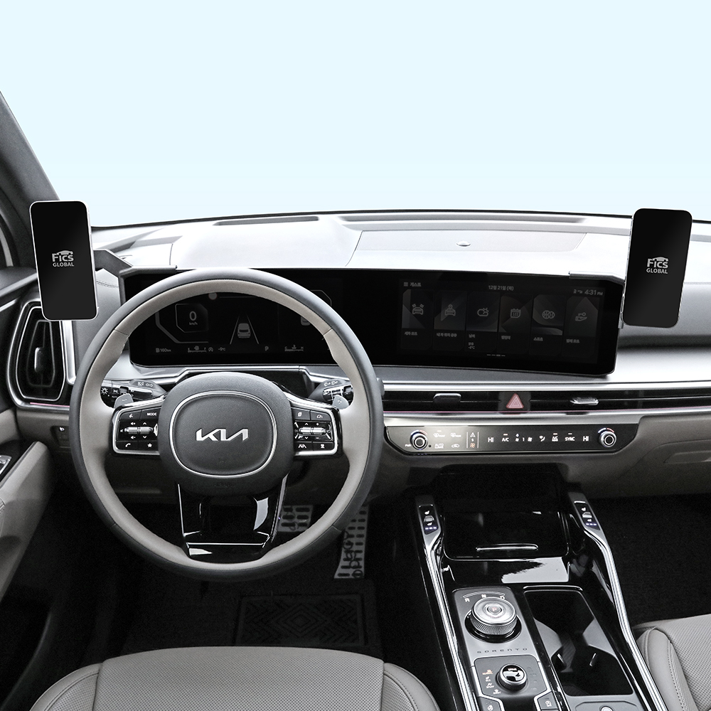 픽스 더 뉴 쏘렌토 4세대 MQ4 페이스리프트(24년식 이후) 전용 차량용 핸드폰 거치대 중앙 마운트