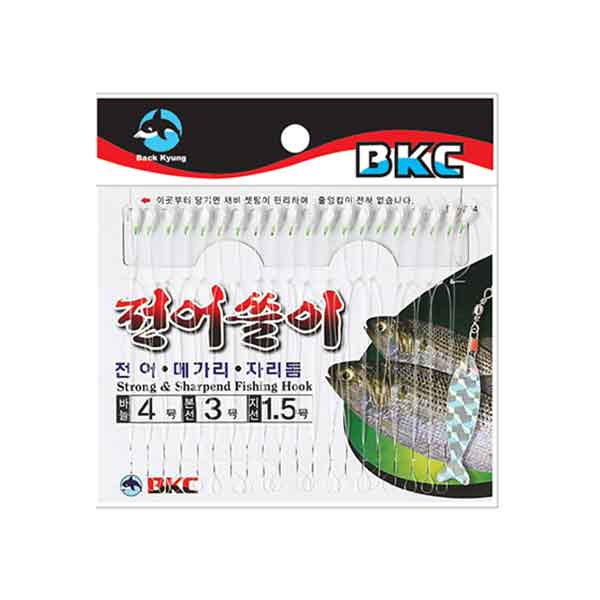 백경조침 야광 전어쓸이 어피낚시 BK-354 전어 메가리 자리돔 카드채비 5호 - 상세 이미지 2