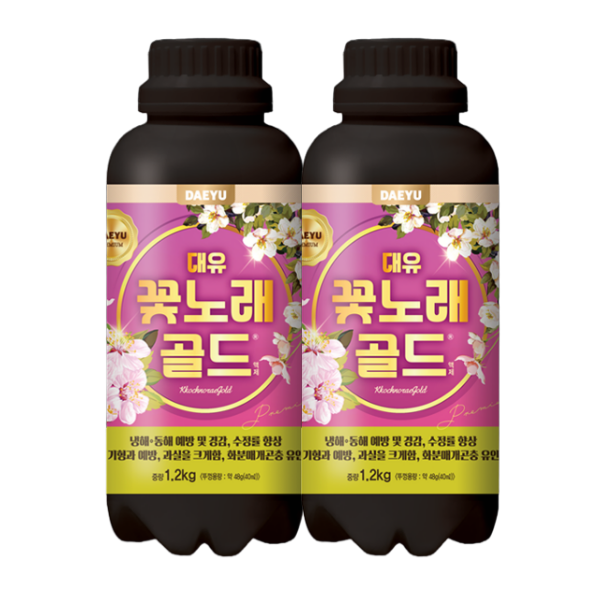 [결실착과제] 꽃노래골드 해조추출물 곤충유인 식물영양제 1L, 2개입 - 상품 이미지