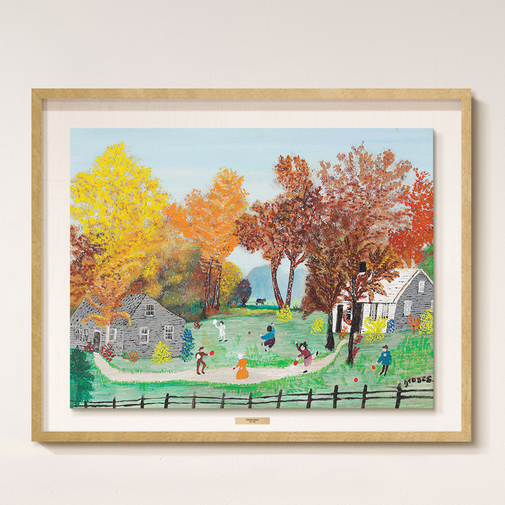 위아트 인테리어 명화 그림 액자 모지스 이삭줍는 사람들 입체 화이트 관 액자 6호 - 상세 이미지 3