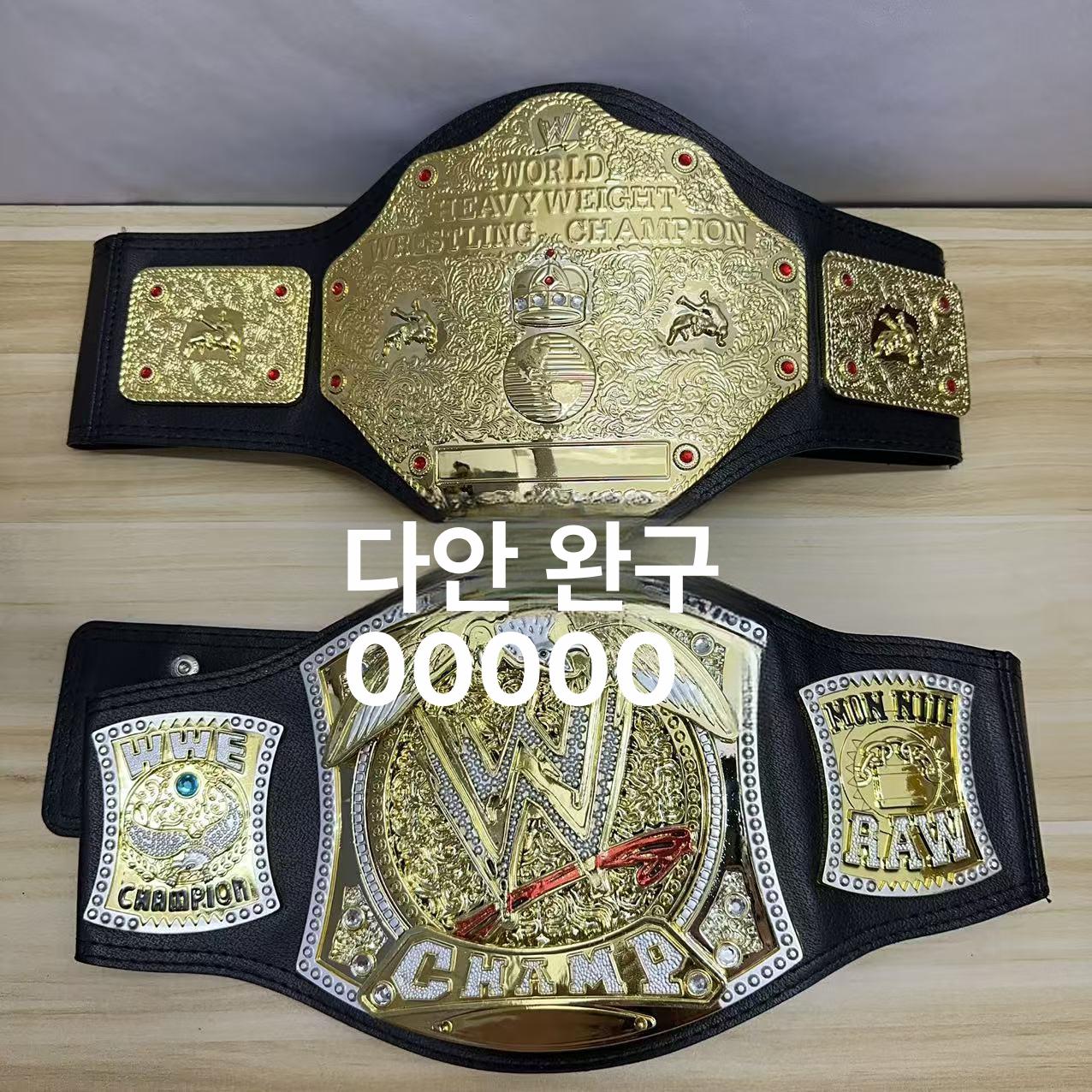 금색 허리띠 모형 복싱 격투기 전투용 남성 전용 모델 W 로고 벨트 - 상세 이미지 2