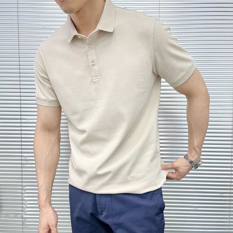 클래식 남자 반팔티 무지 카라티 PK 폴로 티셔츠 - 상세 이미지 2