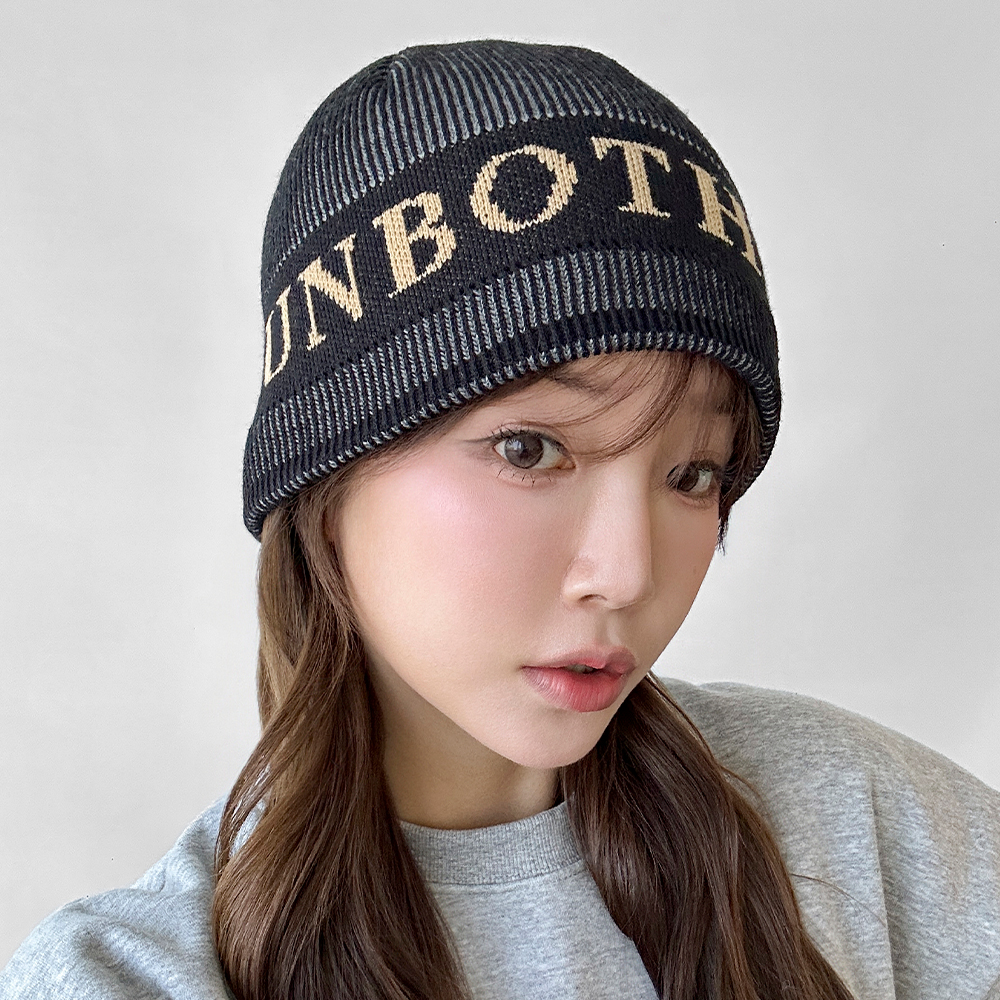 이니셜 니트 비니 남자 여자 숏 롱 가을겨울 - 상세 이미지 3