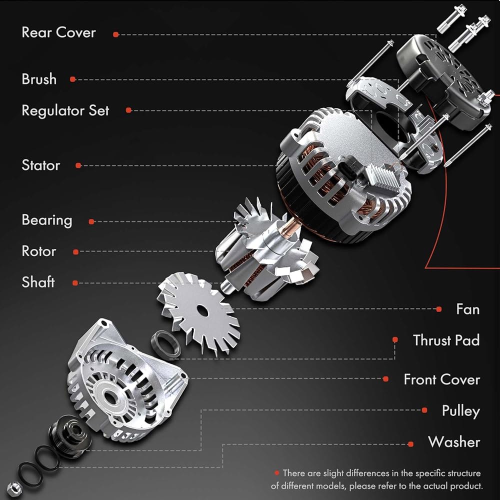 포드 머스탱 2005 2006 2007 2008 V6 4.0L, 135Amp 12볼트 CW 6그루브 풀리, Replace# 4R3T10300AA, 4R3T10300AB, 6R3Z1 - 상세 이미지 3