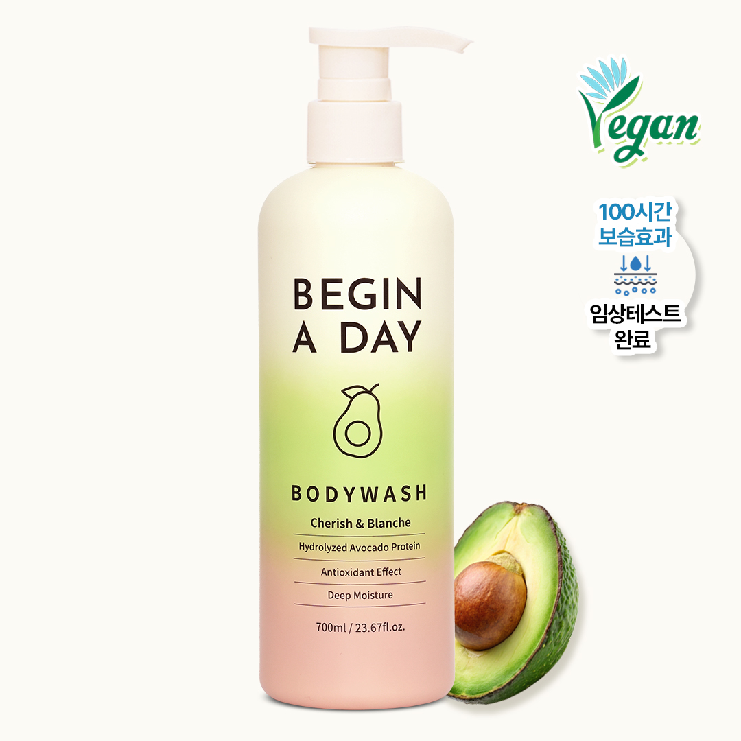 비긴어데이 아보카도 단백질 바디워시 히알루론산 보습 저자극 퍼퓸 700ml 제품 이미지