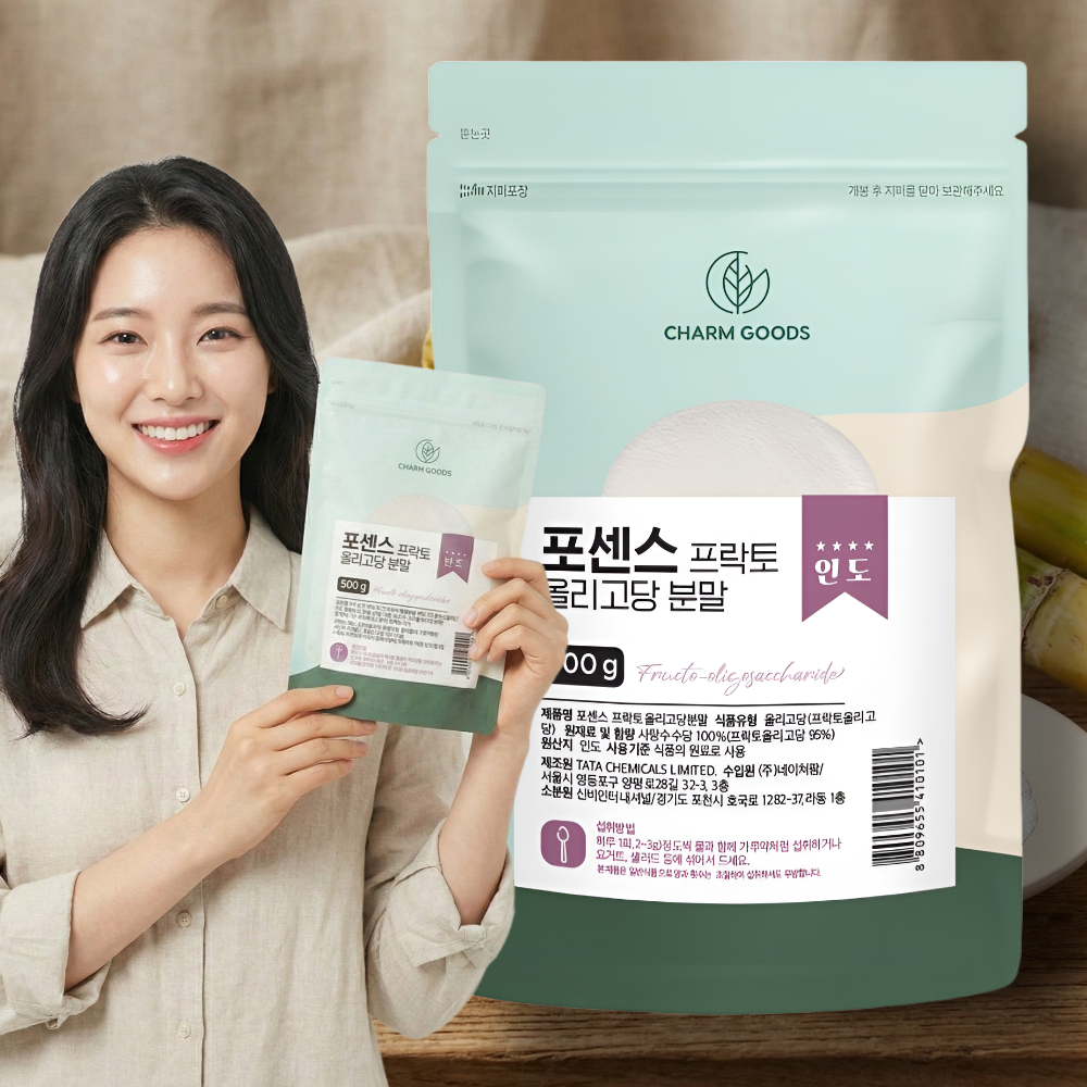 프리바이오틱스분말 프락토올리고당100% 퓨어파이버 FOS 500g, 1개 - 상품 이미지