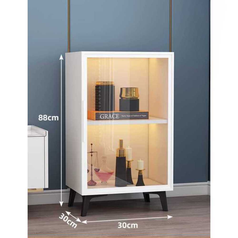 와인 진열장 술장식장 홈바 인테리어 선반 수납형 2단 + 30x30x88cm 라이트그레이 - 상세 이미지 2