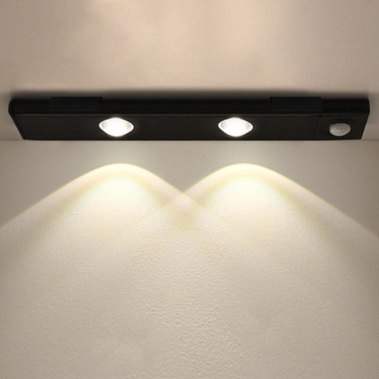 USB충전 무선 동작감지 LED 센서등(30cm) (블랙) - 메인 이미지
