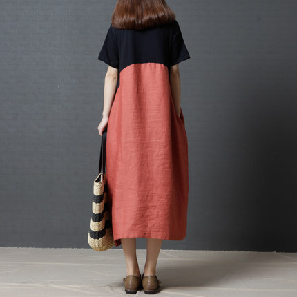 40대 린넨 여름 원피스 여성 하객 휴양지룩 - 상세 이미지 4