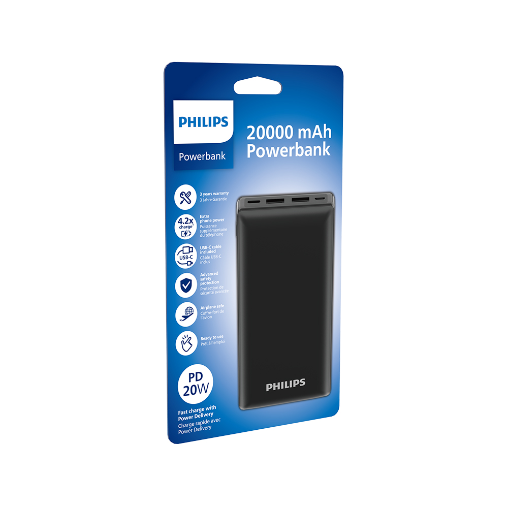 필립스 슬림 보조배터리 고속충전 대용량 PD20W 20000mAh QC3.0 양방향 이미지 6