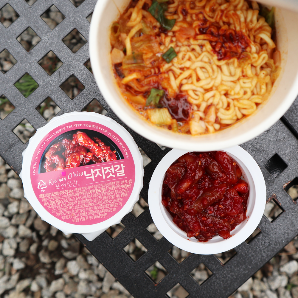 강경 오늘식탁 낙지젓갈 소포장 포션 젓갈 캠핑 여행 도시락 60g, 10개 - 상세 이미지 5