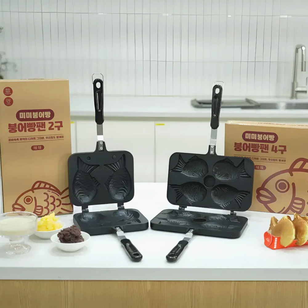 미미 붕어빵 반죽 가정용 2kg 팥앙금 슈크림 재료 믹스 잉어빵 세트 - 상세 이미지 5