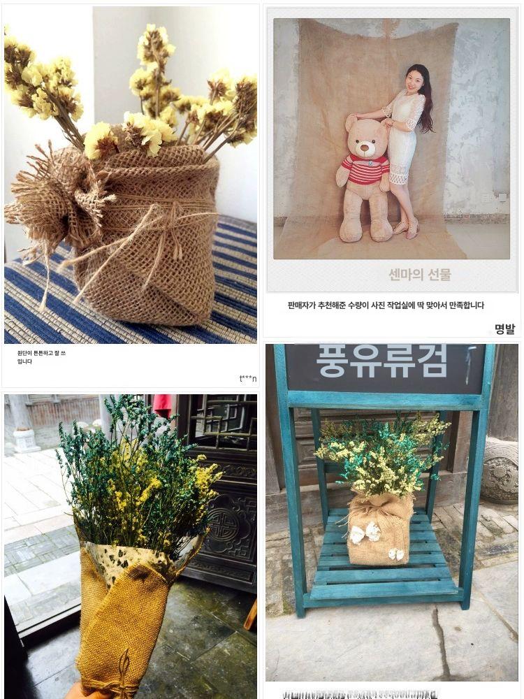 패브릭 햄프린넨 삼베원단 생지 황마 워싱 린넨 공예 50 0.5미터 - 상세 이미지 5