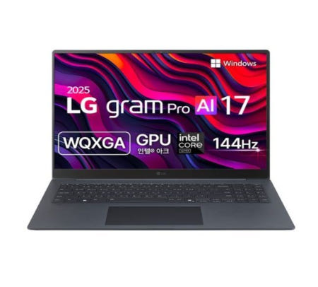 LG전자 LG전자 2025 그램 Pro AI 17, 타이탄 블루, 256GB, 16GB, WIN11 Home, 17Z90TP-GA5BK