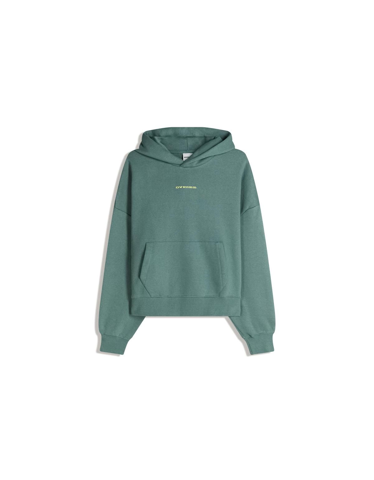 버쉬카 박시핏 프린트 후드 스웨트셔츠 7370/190 GREEN - 상세 이미지 3