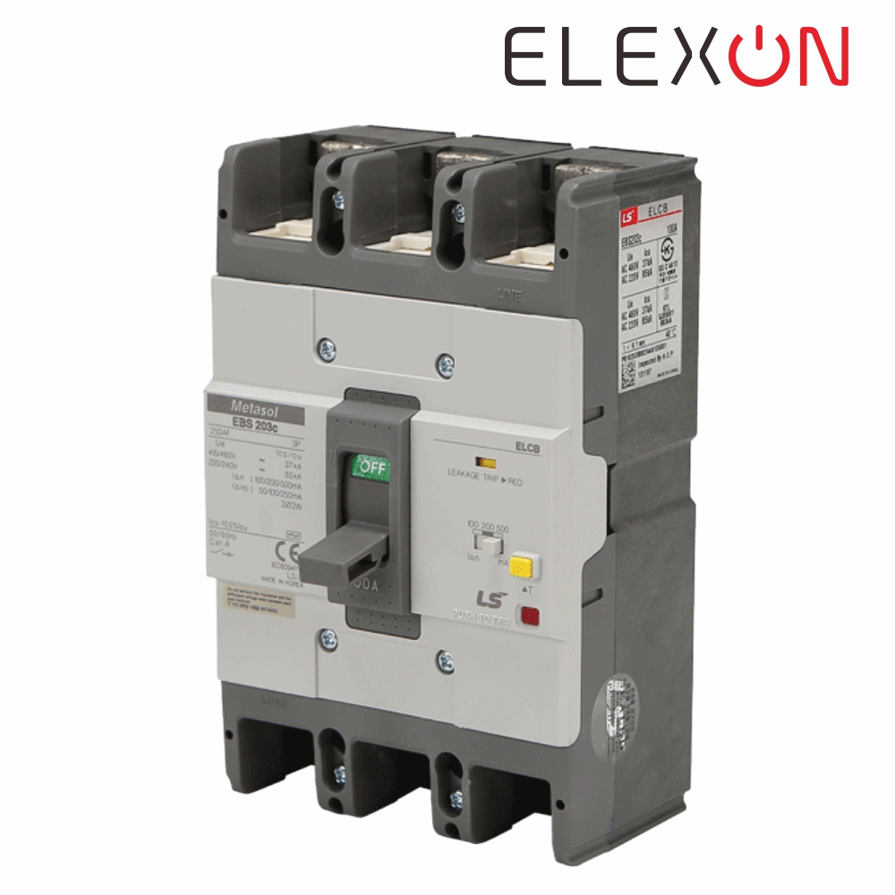LS 산업용 ELCB 누전차단기 EBS 203C 3P 100A 85kA 분전함 LS일렉트릭 - 상세 이미지 2
