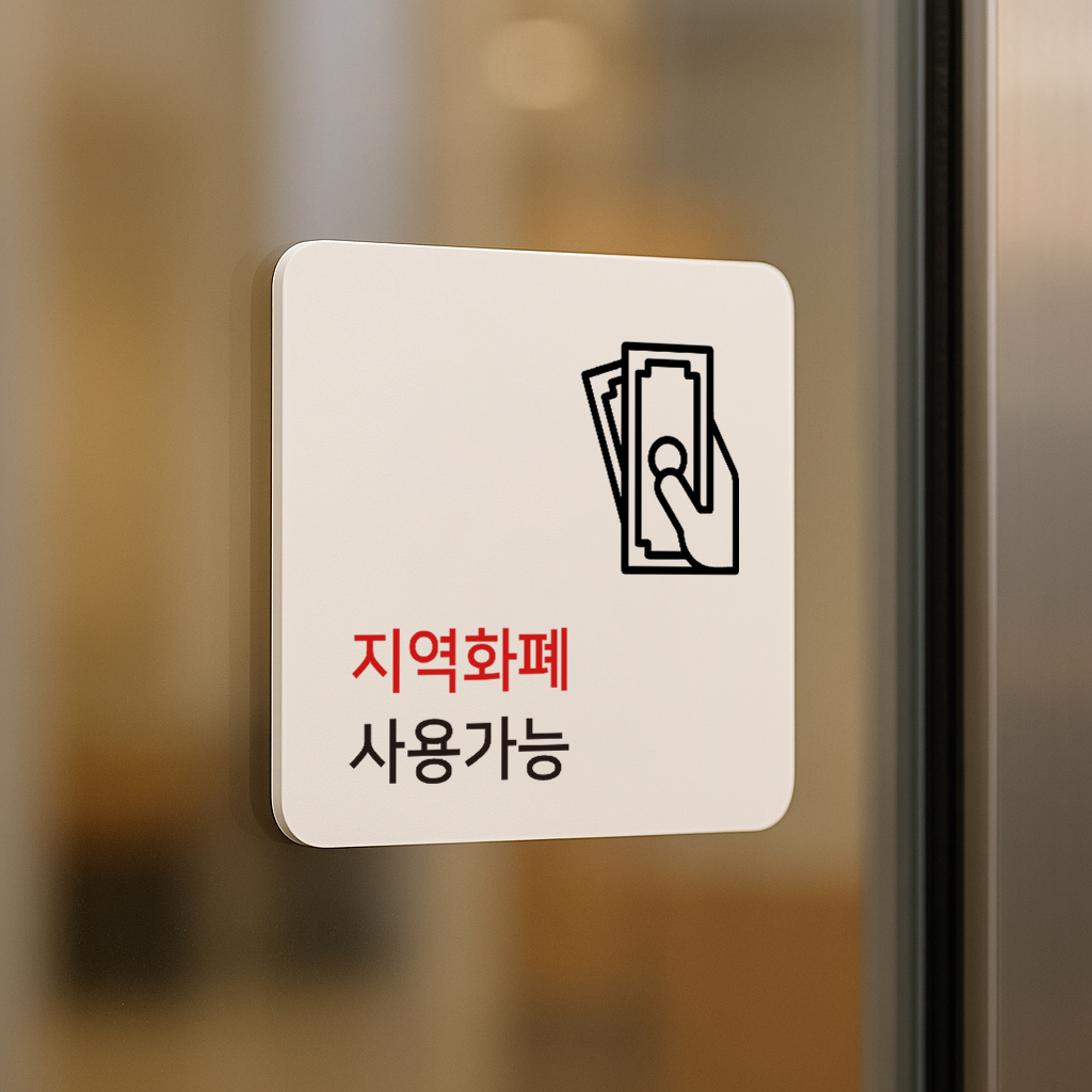 지역화폐 가맹점 표지판 사용처 안내판 표찰 안내 010 100x100 - 상품 이미지