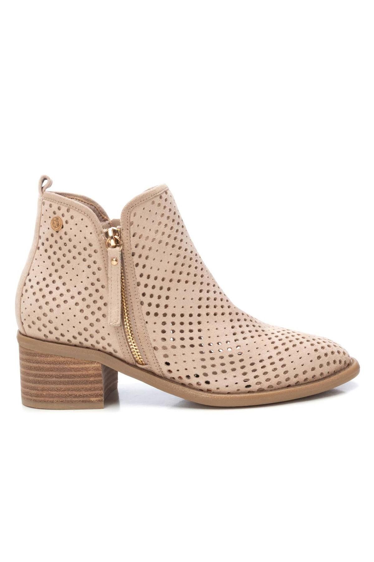 엑스티아이 베이지 펀칭 스웨이드 앵클부츠 9961245 BEIGE - 메인 이미지