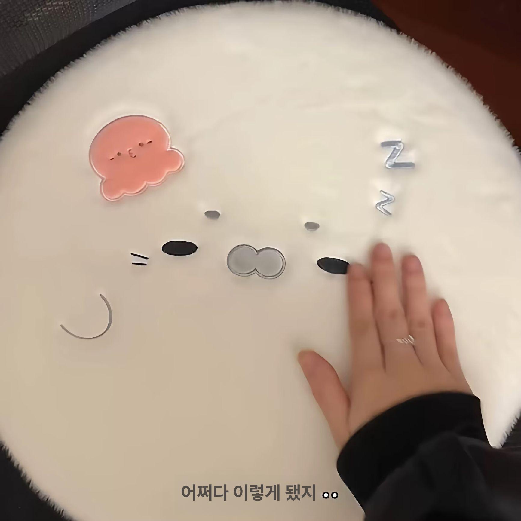 귀여운 원형 사무실 학생용 두꺼운 털 의자용 미끄럼 방지 라이트블루 - 상세 이미지 5