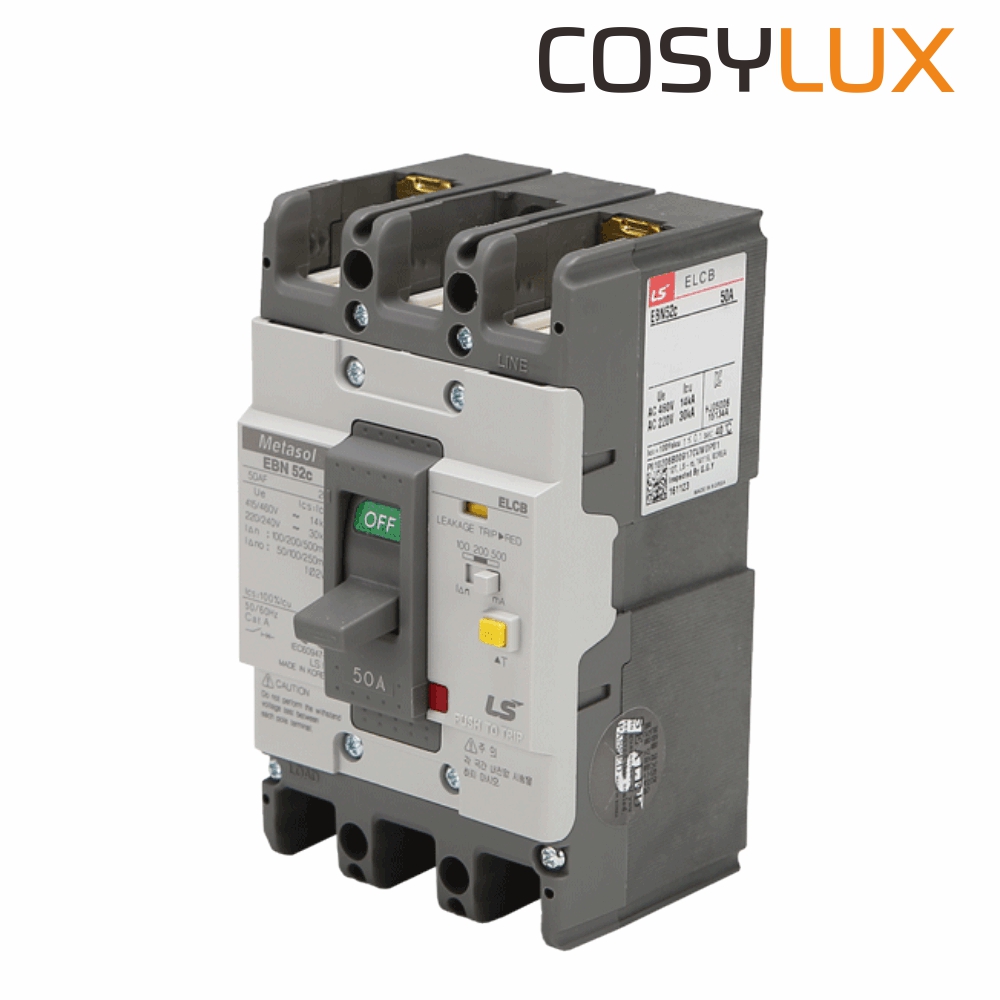 LS 산업용 ELCB 누전차단기 EBN 52C 2P 50A 30kA 분전함 LS일렉트릭 - 상세 이미지 2