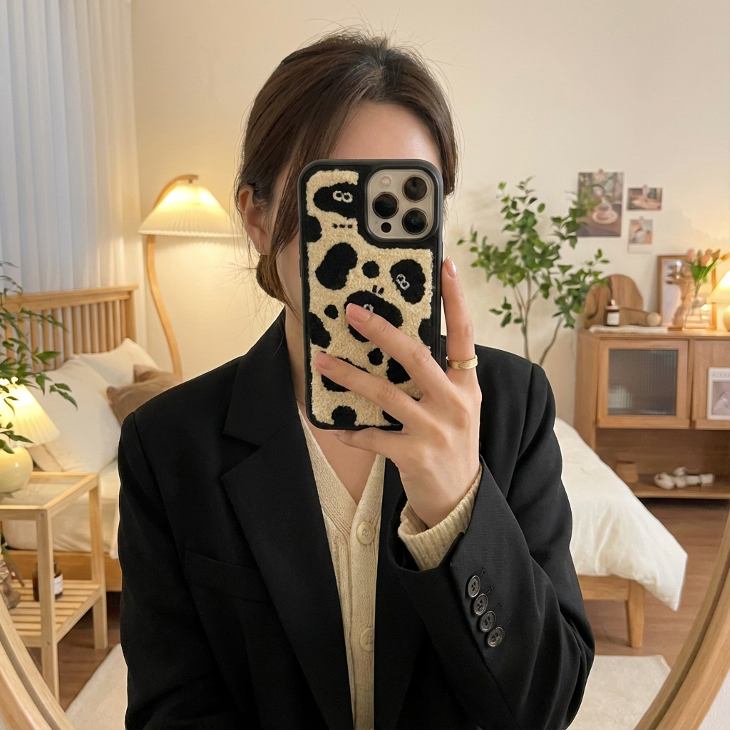 아이폰16 프로 케이스 털 범퍼 에폭시 먼지뽀글이 - 상세 이미지 4