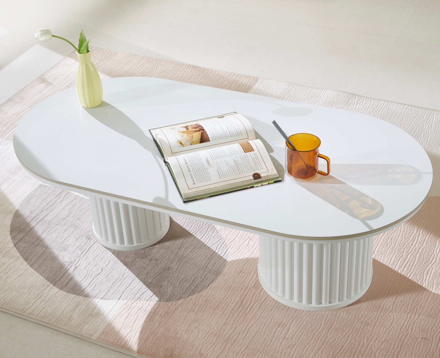 메이 포세린 세라믹 템바보드 타원형 거실테이블 소파테이블 1200