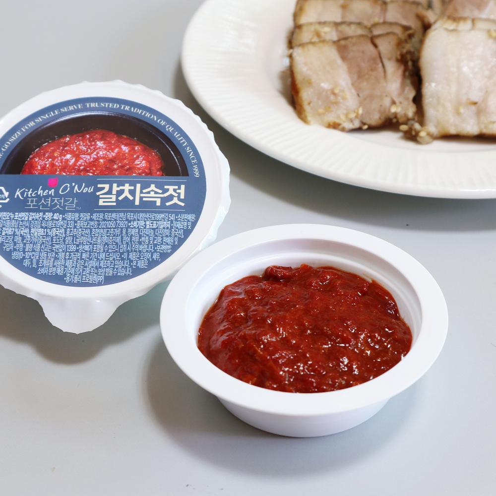 강경 오늘식탁 갈치속젓 소포장 포션 젓갈 캠핑 여행 도시락 40g, 5개 - 상세 이미지 4