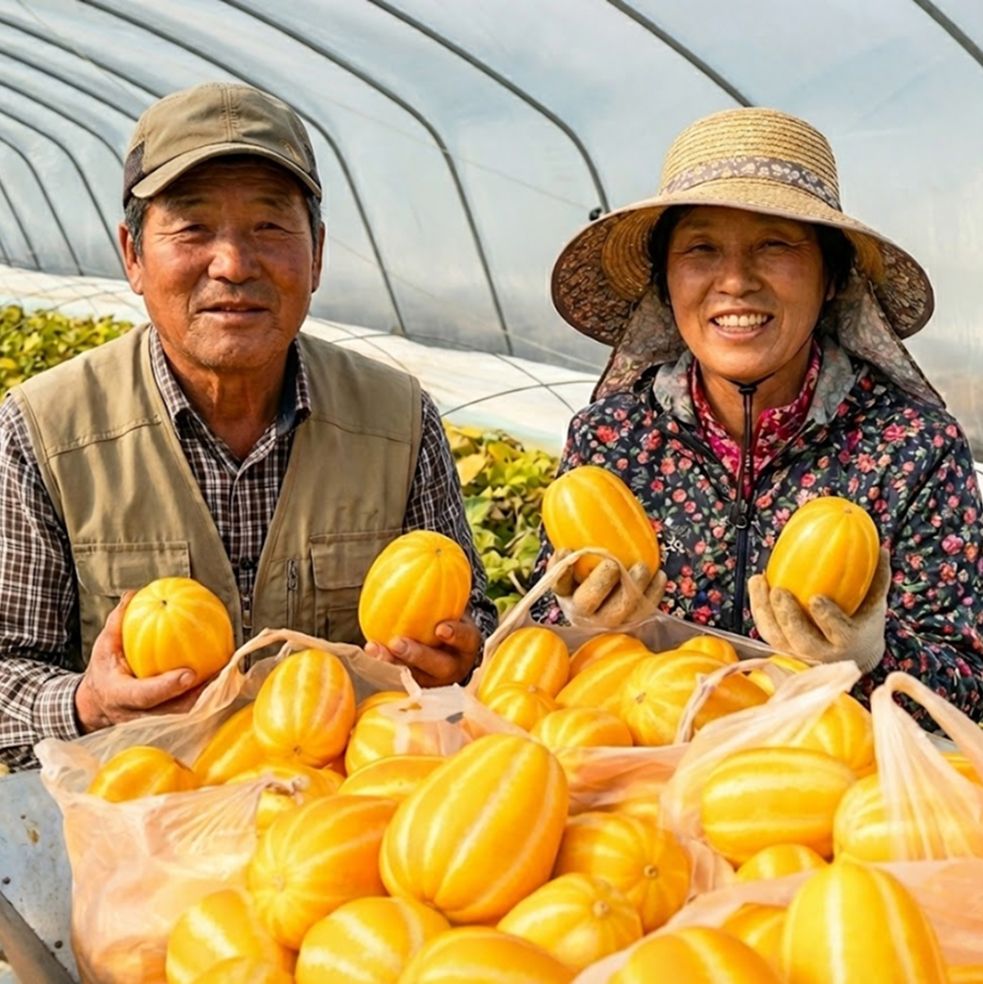 성주참외 고당도 가정용 하우스 꿀 겨울 참외 1kg - 상품 이미지