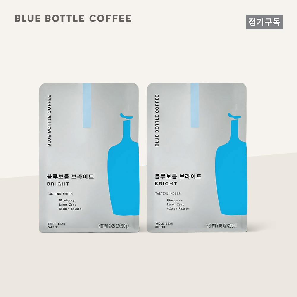 [구독전용][공식] 블루보틀 커피 블렌드 브라이트 홀빈 원두 200g x 2개 Blue Bottle Coffee Blend Bright - 상품 이미지
