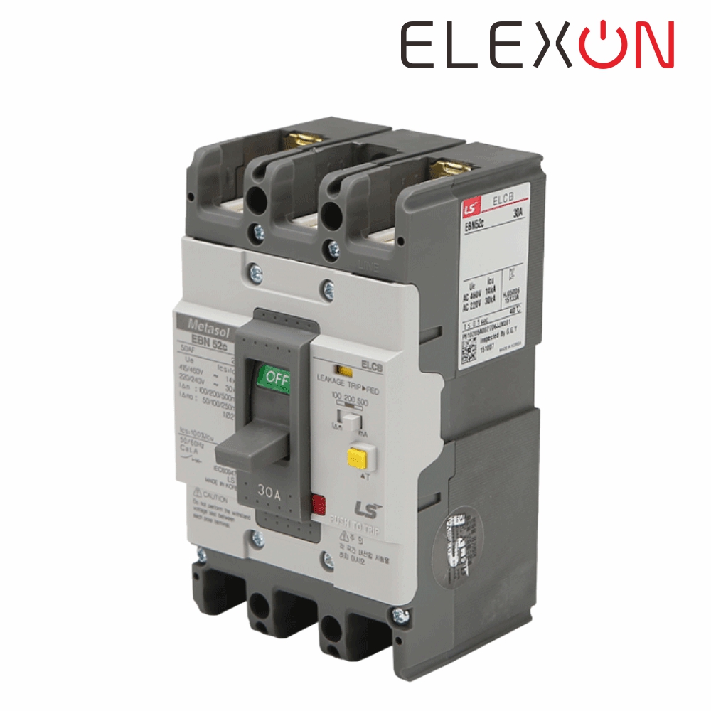 LS 산업용 ELCB 누전차단기 EBN 52C 2P 30A 30kA 분전함 LS일렉트릭 - 상세 이미지 2