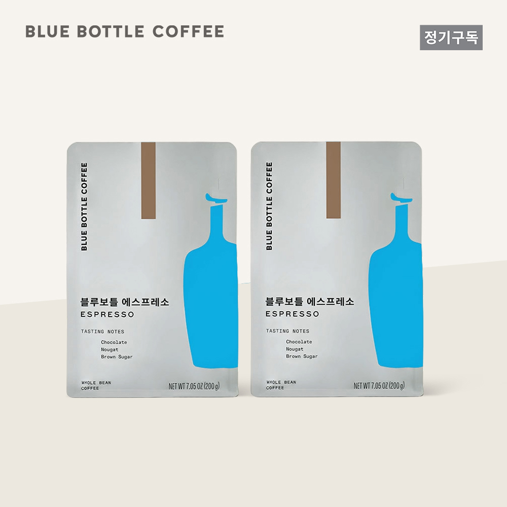 [구독전용][공식] 블루보틀 커피 블렌드 에스프레소 홀빈 원두 200g x 2개 Blue Bottle Coffee Blend Espresso - 상품 이미지
