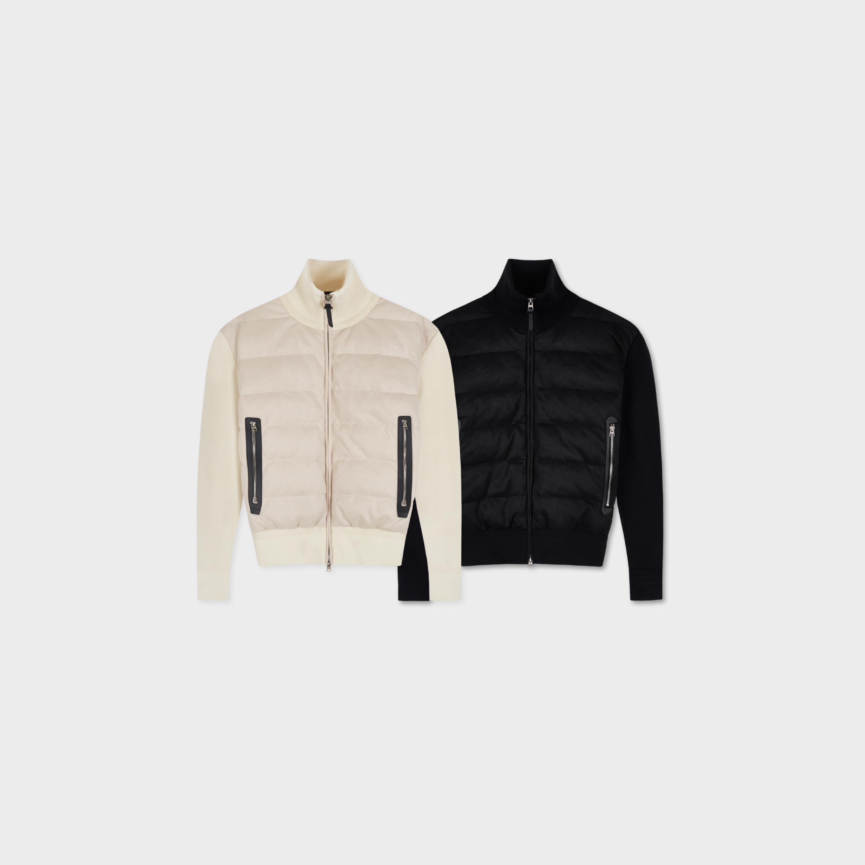 인무드 쿠넬리 스웨이드 니트패딩 덕다운 남자출근룩 제품 이미지