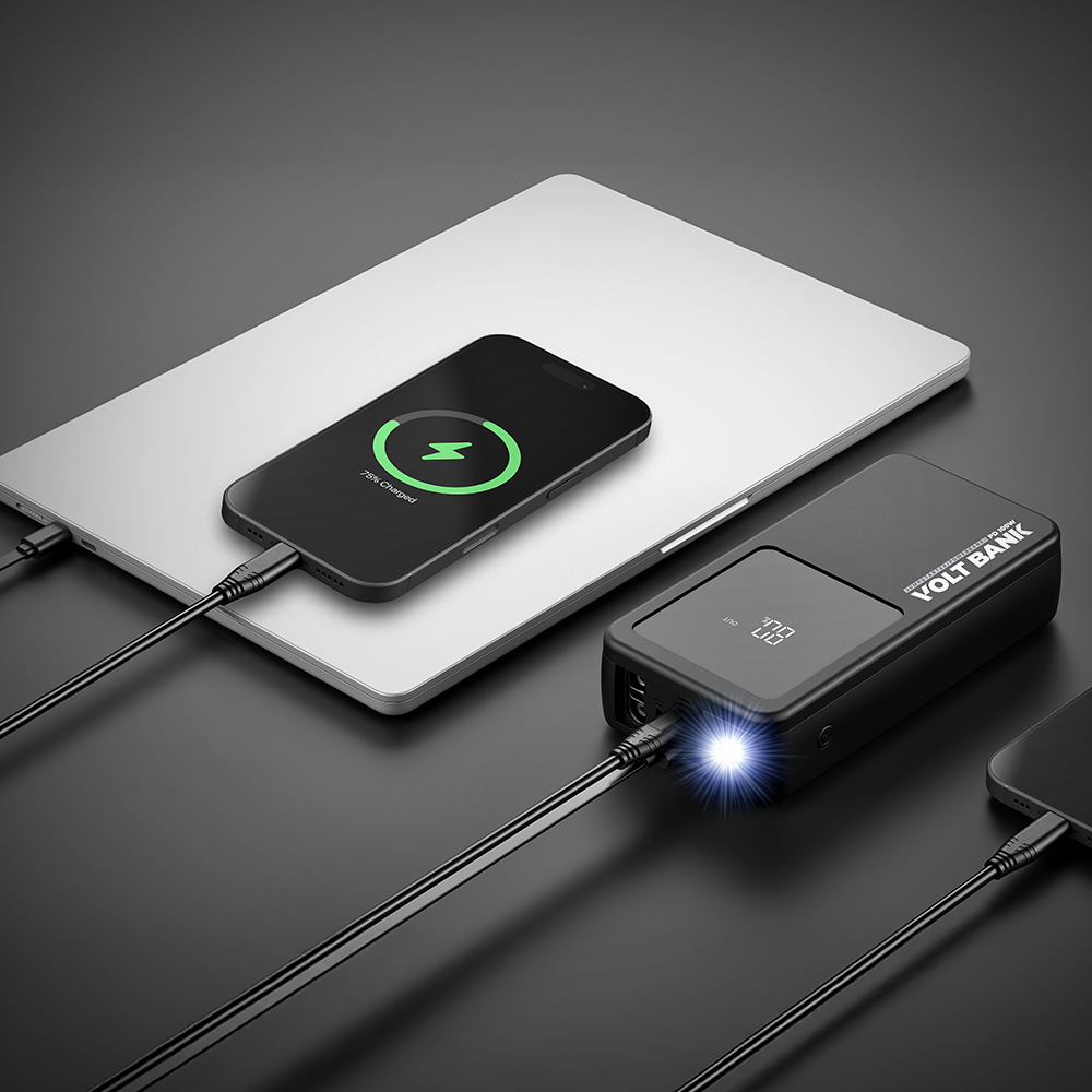 카플 자동차 스마트 점프스타터 오토바이 방전 보조배터리 배터리 충전기 볼트뱅크 100W