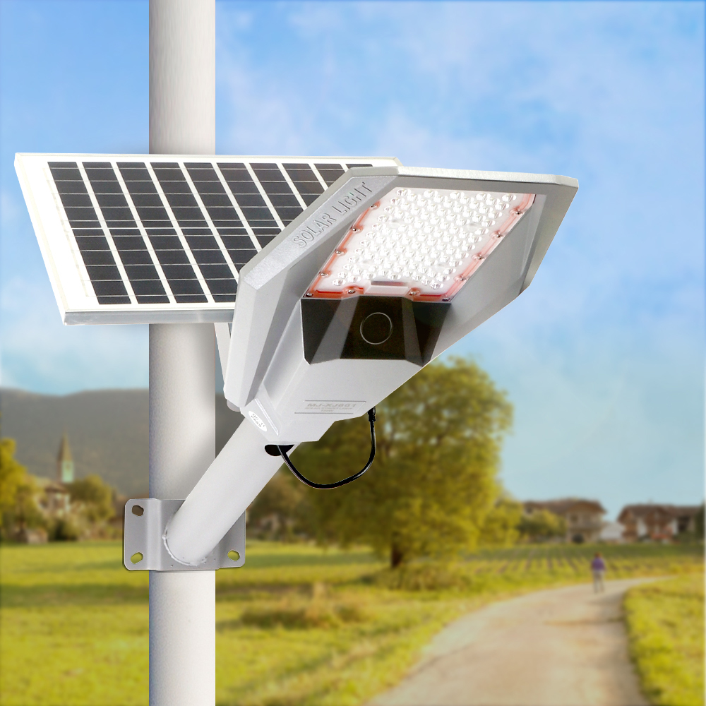 태양광 가로등 투광등 LED 태양열 스마트 정원등 조명 공원 전봇대 농막 실버부착 200W - 상품 이미지