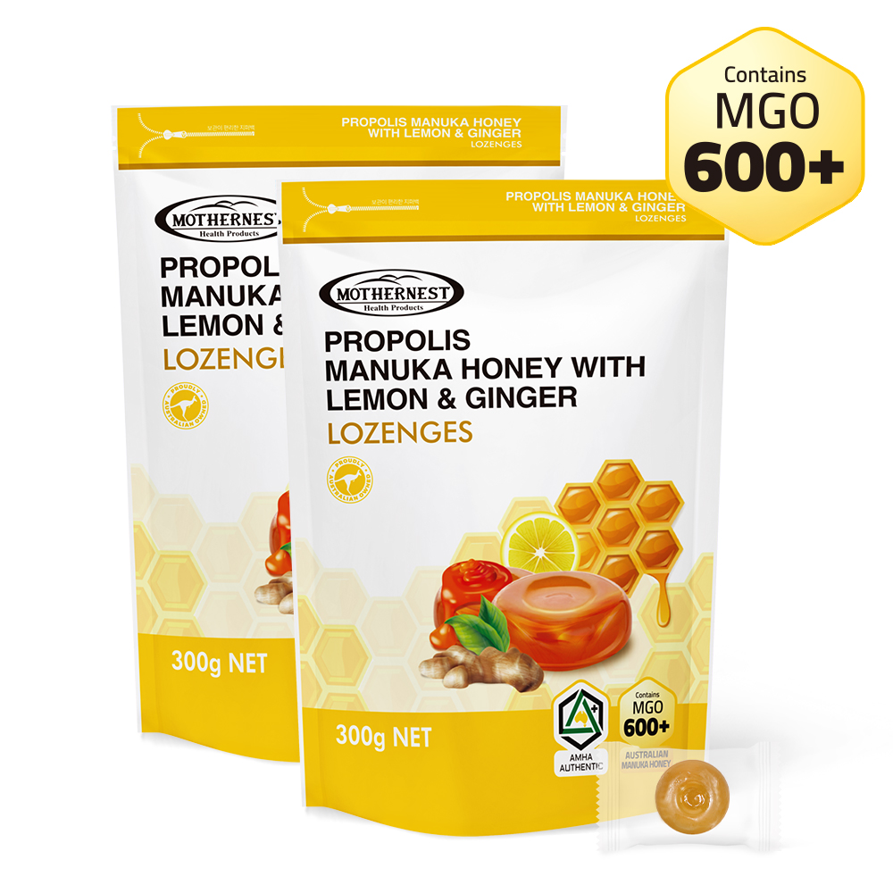 마더네스트 호주산 프로폴리스 마누카허니 레몬진저 캔디 (MGO600+) 300g, 2개 - 상세 이미지 2