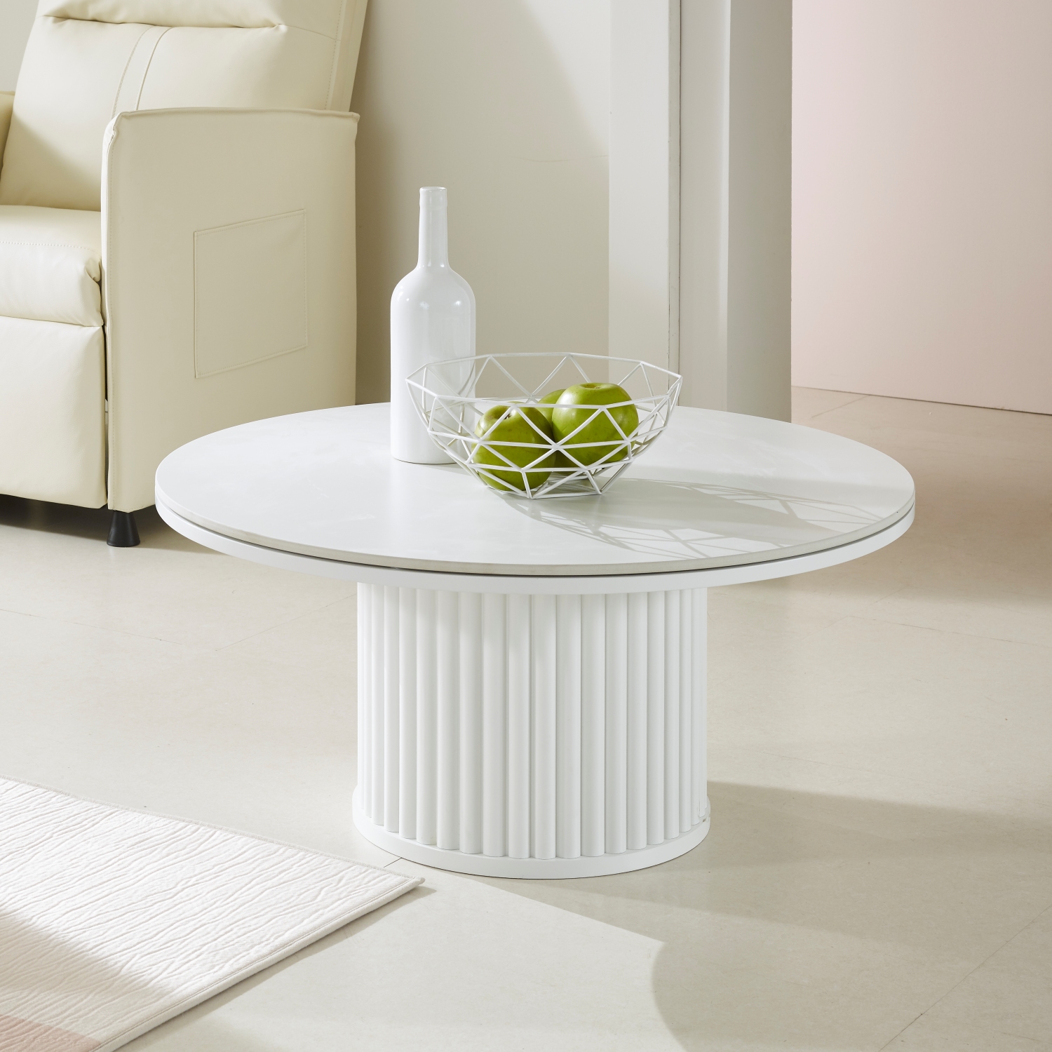 메이 포세린 세라믹 템바보드 타원형 거실테이블 소파테이블 1200