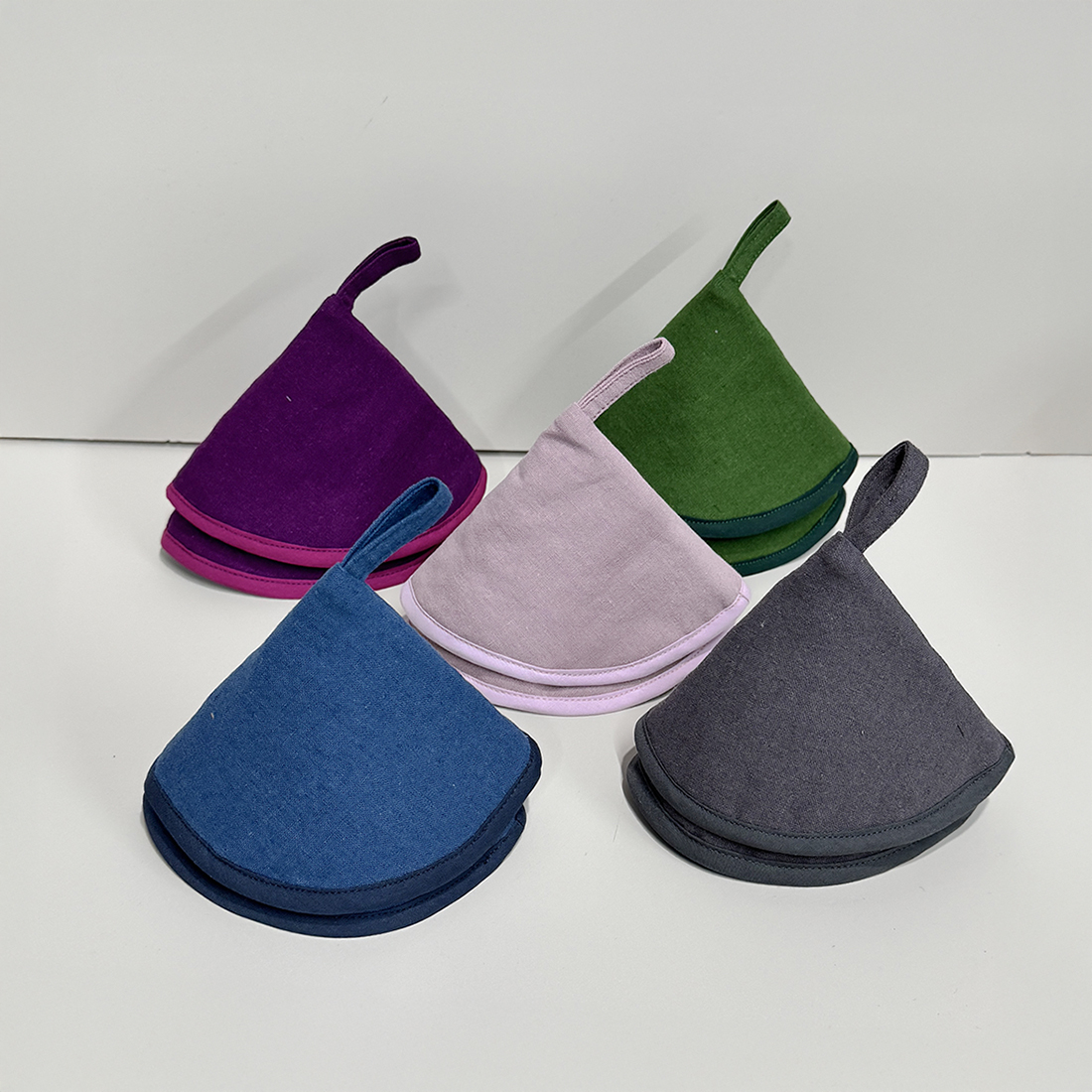 패브릭 고깔 냄비장갑 2P 세트 냄비손잡이 세트 엄마의주머니 천아트반제품