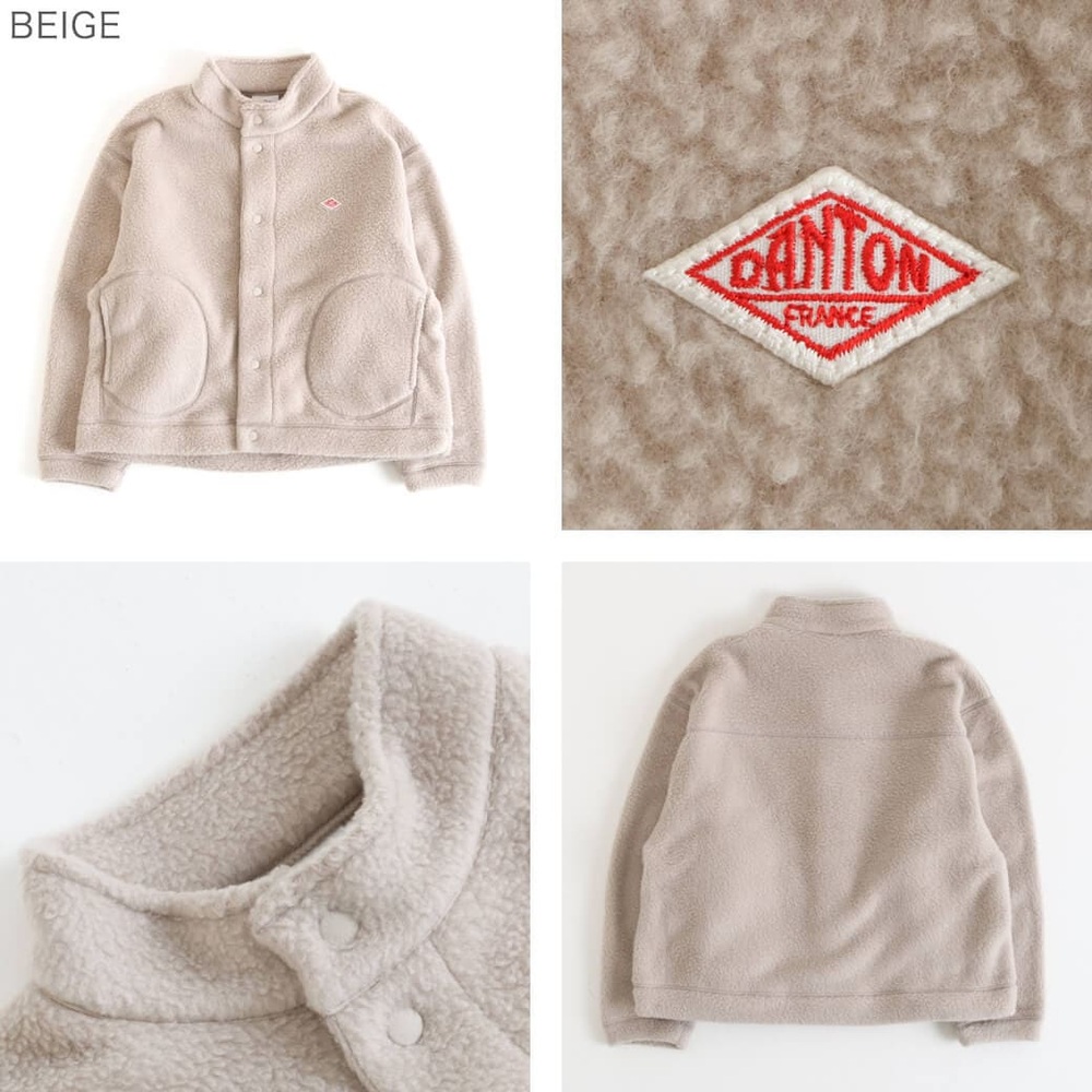 단톤 더블 페이스 보어 스탠드카라 플리스 자켓 여성 DT-A0699WNN BEIGE S 이미지 7
