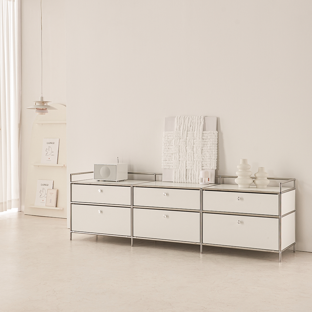 세라썸 모듈거실장 미드센츄리 높은 티비서랍장 tv장식장 75인치