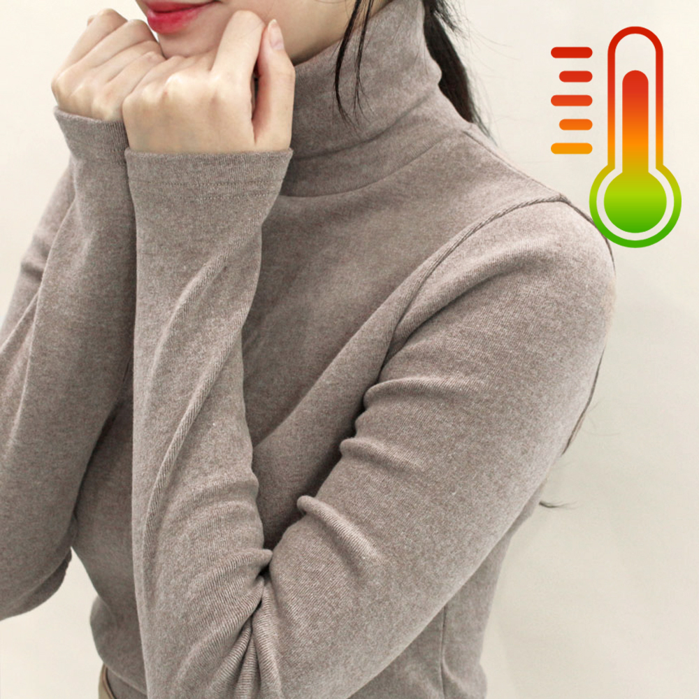 겨울내내 피치기모 면 여성 목 폴라티 여자 목티 이너 터틀넥 제품 이미지