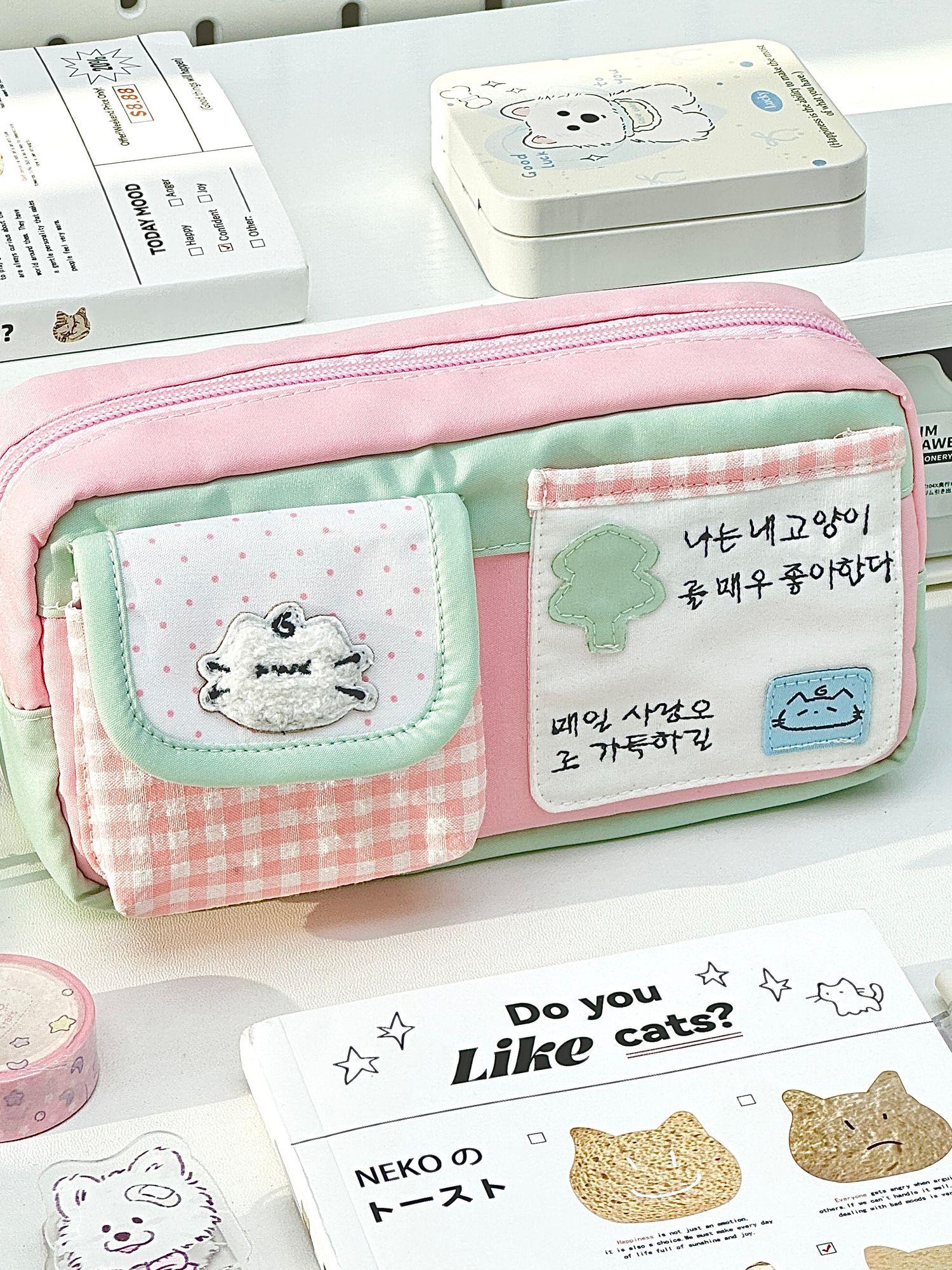 귀여운 마법 고양이 펜 케이스 학생용 문구함 펜 케이스+키트+A5 120페이지 - 상세 이미지 2