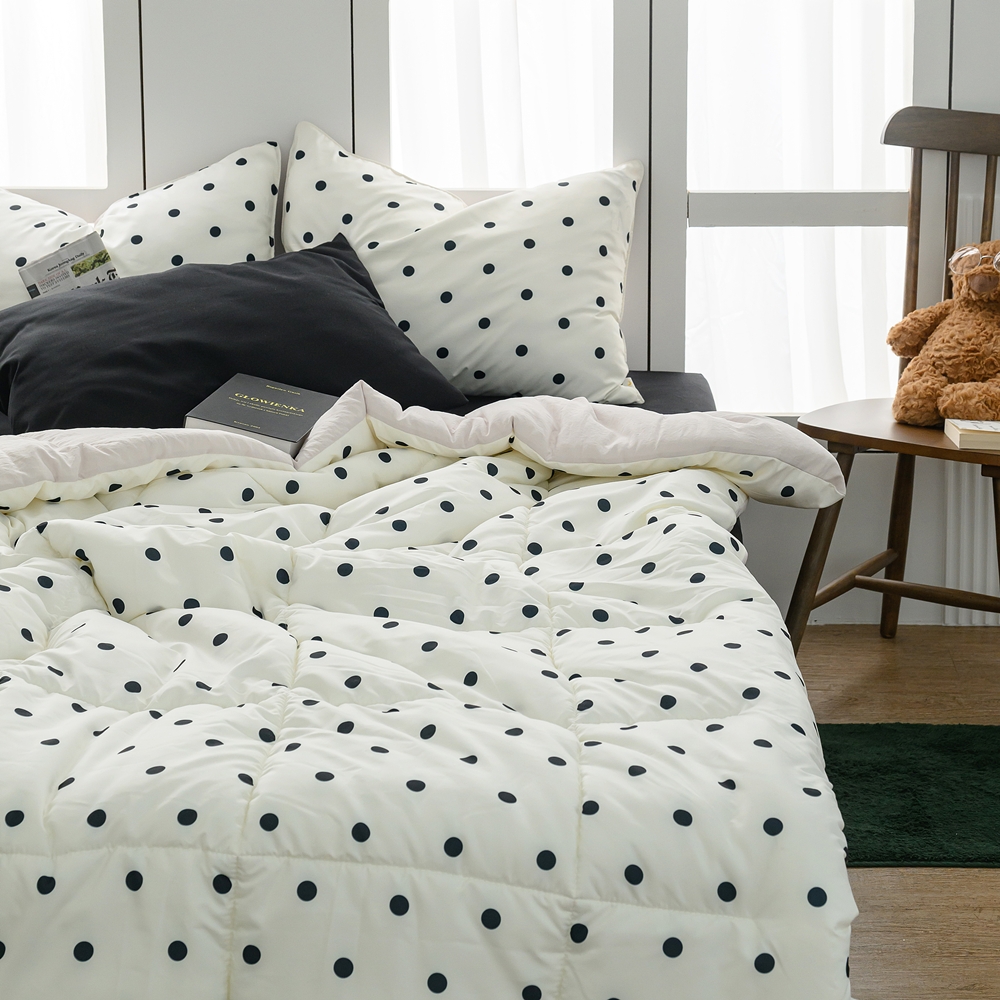 나라데코 도트 패턴 소음없는 세미마이크로 항균 차렵 이불 SS