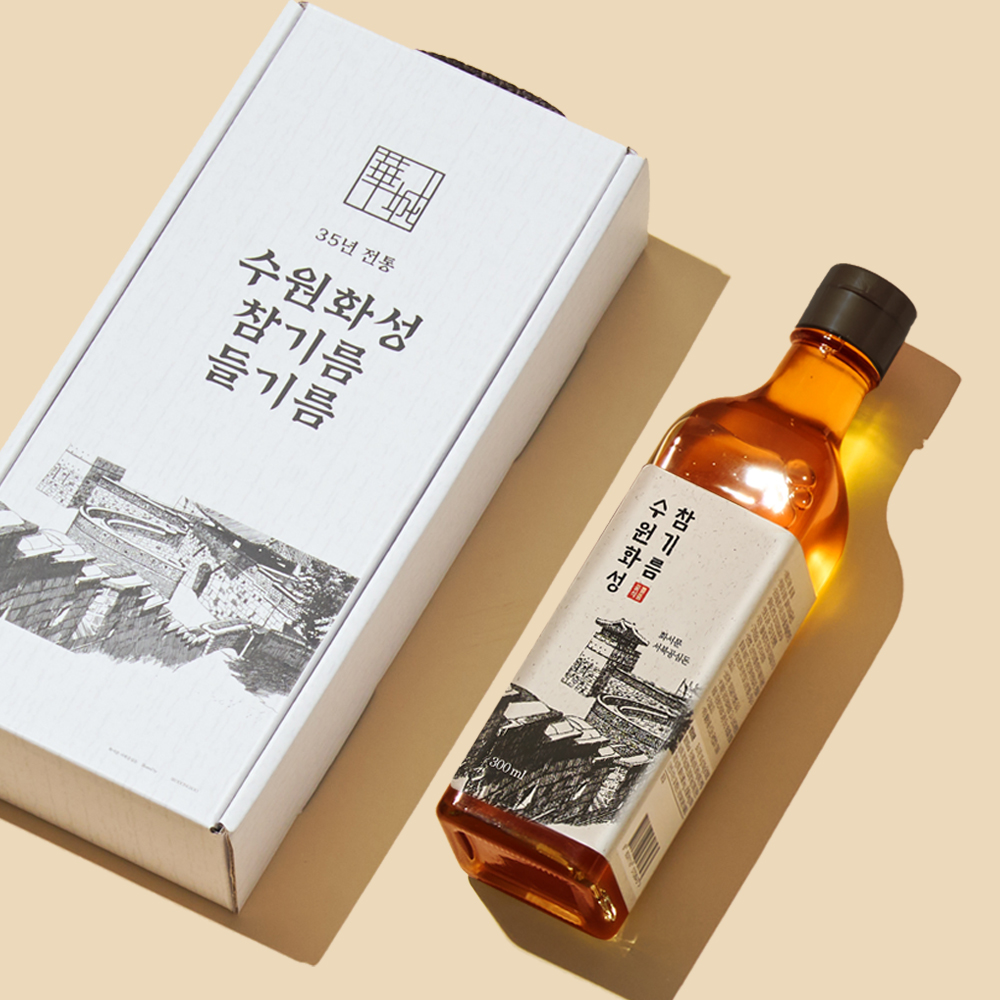 [국내제조] 통참깨 진한 참기름 저온압착 선물세트 답례품 300ml - 상품 이미지