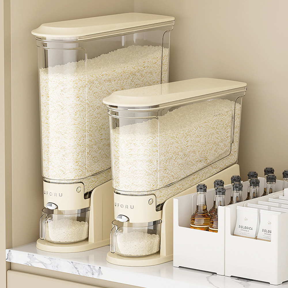 대용량 쌀통 밀폐 원터치 쌀 보관통 보관용기 소형 냉장고 잡곡통 10KG 제품 이미지